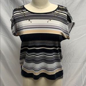 One World Blouse with Metal Accent Size Small